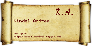 Kindel Andrea névjegykártya