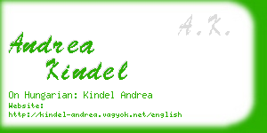 andrea kindel business card